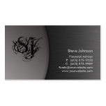 Professional Metal Business Card Financial Grey