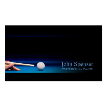 Professional pool player or coach business card business cards
