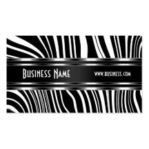 Profile Card Black & White Style Zebra Twist  (2) Business Card Templates