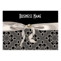 Profile Card Business Art Nouveau Lace Bow Business Cards