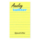 Profile / Note Card! AnalogTwtr yelbkinfo Business Card Template