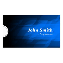 Programmer - Modern Dark Blue Business Card