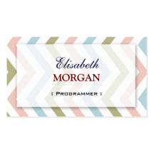 Programmer - Natural Graceful Chevron Business Card Template