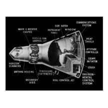 Projecy Mercury Cutaway Post Card