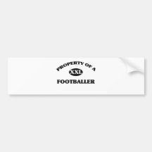 Property of a FOOTBALLER Bumper Sticker