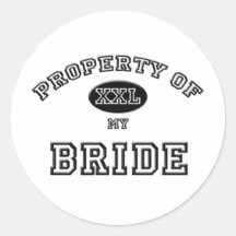Property of Bride Round Stickers