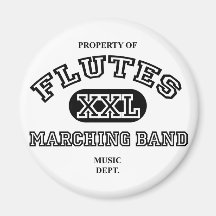 Property of Flutes Refrigerator Magnet
