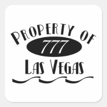 Property of Las Vegas Square Sticker