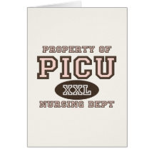 Property of PICU Nursing Department Greeting Card