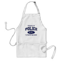 PROPERTY OF POLICE TO PROTECT AND SERVE APRONS