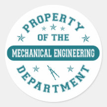 Property of the Mechanical Engineering Department Stickers