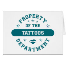 Property of the Tattoos Department Greeting Card