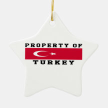 Property Of Turkey Christmas Ornament