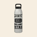 Property of Your Custom Athletic Team Football water bottles