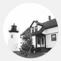 Prospect Harbour Point Lighthouse Round Stickers