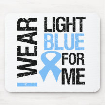 Prostate Cancer Light Blue Ribbon For Me Mouse Pads