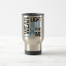 Prostate Cancer Light Blue Ribbon For Me Coffee Mugs