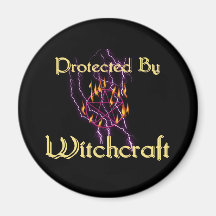 Protected By Witchcraft Fridge Magnet