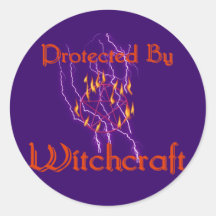 Protected By Witchcraft Round Stickers