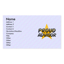 Proud Advisor Business Card Templates