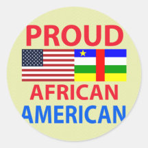 Proud African American Round Stickers