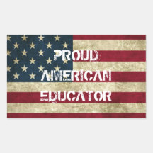 Proud American Educator Sticker