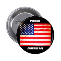 PROUD AMERICAN, INDEPENDENCE DAY button