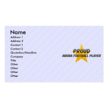 Proud Arena Football Player Business Cards