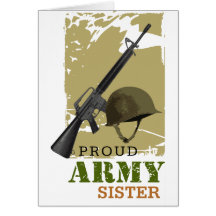 Proud Army Sister Greeting Card
