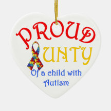 Proud Aunty Autism Christmas Ornaments