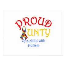 Proud Aunty Autism Postcard