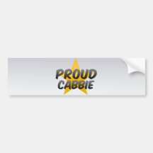 Proud Cabbie Bumper Sticker