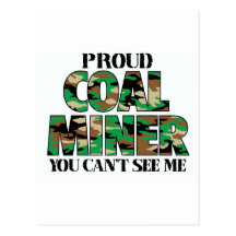 PROUD COAL MINER POSTCARDS
