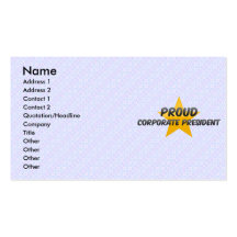 Proud Corporate President Business Cards
