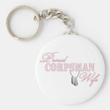 Proud Corpsman Wife Keychain