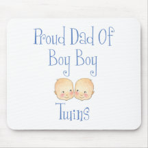 Proud Dad of Boy Twins Mouse Mats