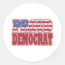 Proud Dem Round Stickers