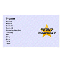 Proud Dishwasher Business Card