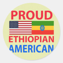 Proud Ethiopian American Stickers