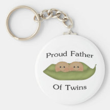 Proud Father Of Twins Keychain