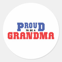Proud Grandma Round Sticker