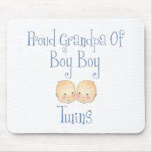 Proud Grandpa Of Boy Twins Mouse Pad
