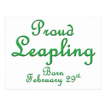 Proud Leapling Leap Year Birthday Postcards