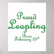 Proud Leapling Leap Year Birthday Print
