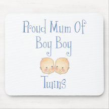 Proud Mum of Boy Twins Mouse Pads