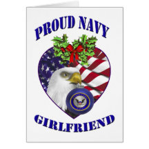 Proud Navy Girlfriend Christmas Card