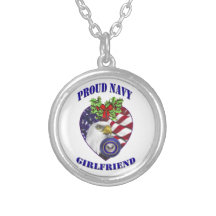 Proud Navy Girlfriend Necklace