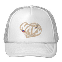 Proud NAVY Wife - Brown Hat