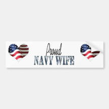 PROUD NAVY WIFE BUMBER STICKER BUMPER STICKER
