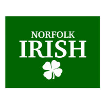 Proud NORFOLK IRISH! St Patrick's Day Post Cards